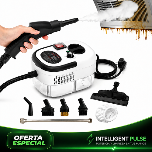 Limpiador Vapor Eléctrico Presurizado Multiusos con 9 Accesorios – Oferta Especial 50% OFF 🎁