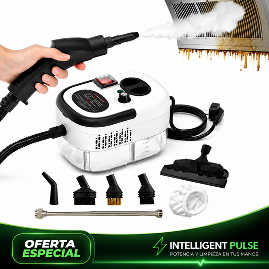 Limpiador Vapor Eléctrico Presurizado Multiusos con 9 Accesorios – Oferta Especial 50% OFF 🎁